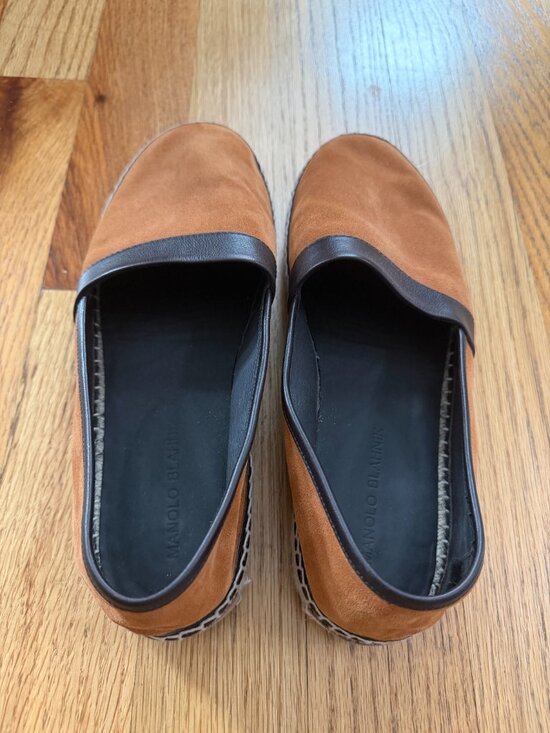 Manolo Blahnik Orange Calf Suede Espadrilles – Men\'s Size 8 – Like New main image 5